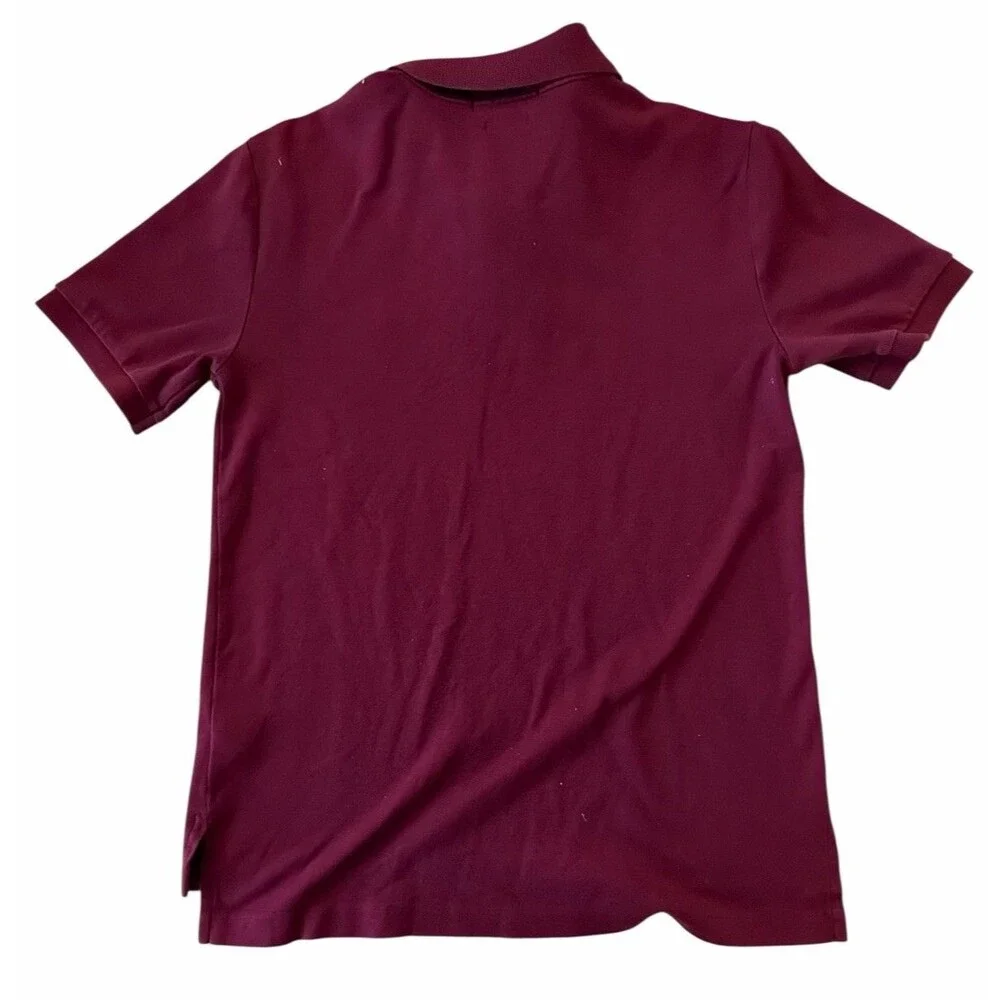 Polo Ralph Lauren Boy’s M 10-12 Burgundy Custom‎ Fit Pima Cotton Shirt Logo